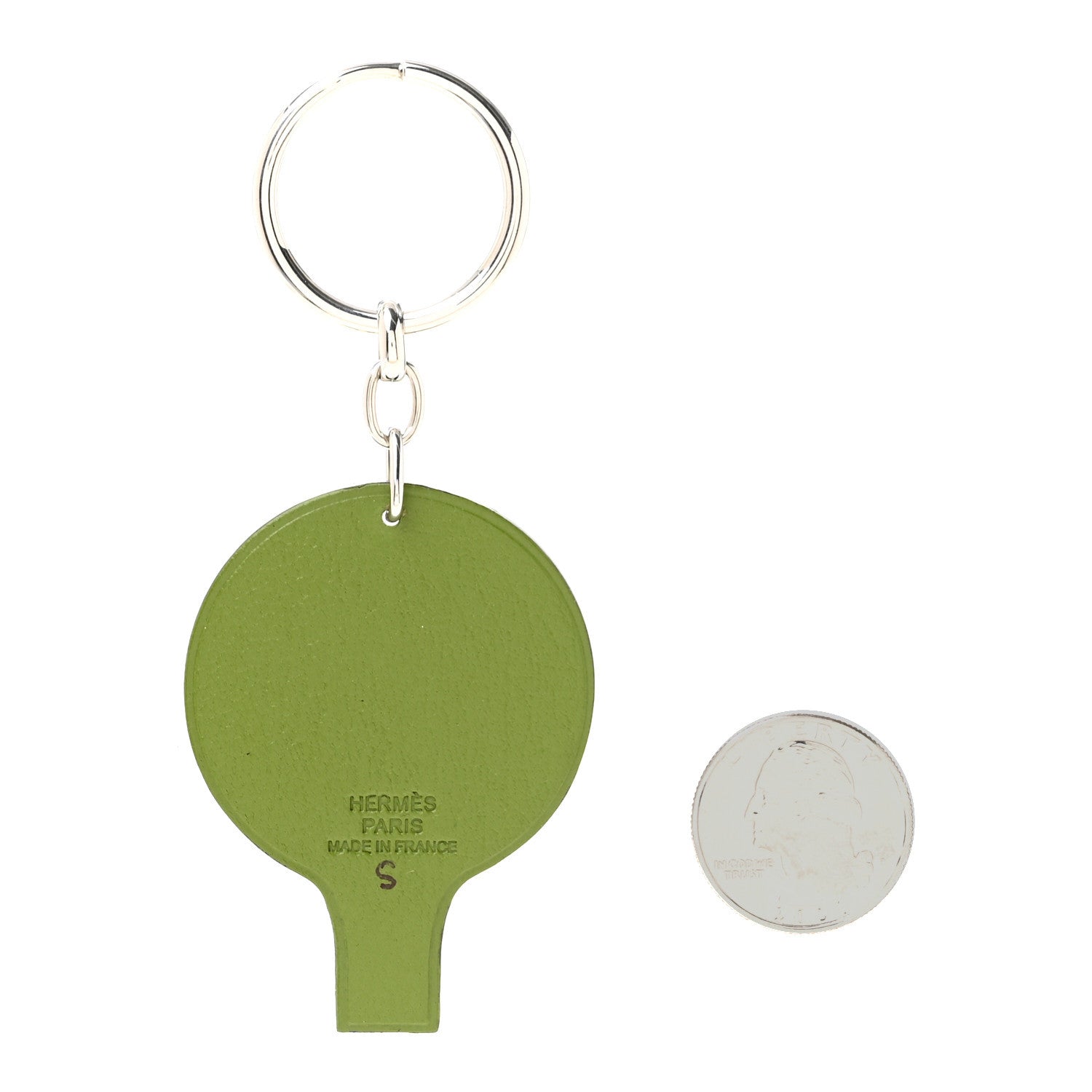 Hermes Chevre Hot Air Balloon Key Ring Key Chain Multicolor 2 of 3
