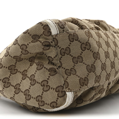 Gucci Monogram Medium D Gold Ring Hobo White 9 of 10