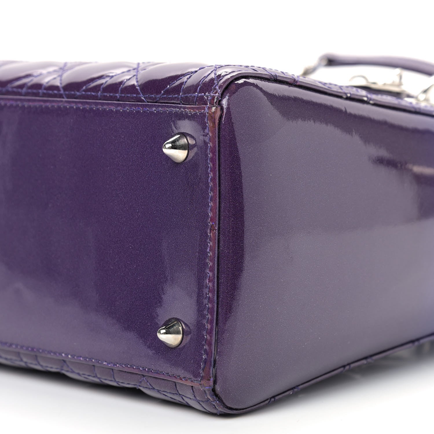 Christian Dior Patent Gradient Medium Lady Dior Purple Blue 10 of 14
