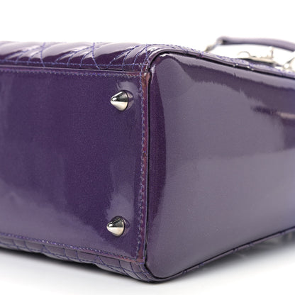 Christian Dior Patent Gradient Medium Lady Dior Purple Blue 10 of 14