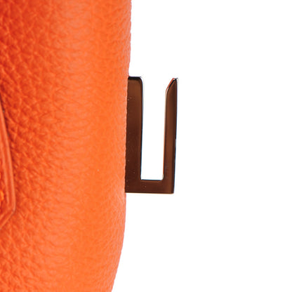 Hermes Togo Horseshoe Birkin 35 Orange Rouge Casaque 16 of 27
