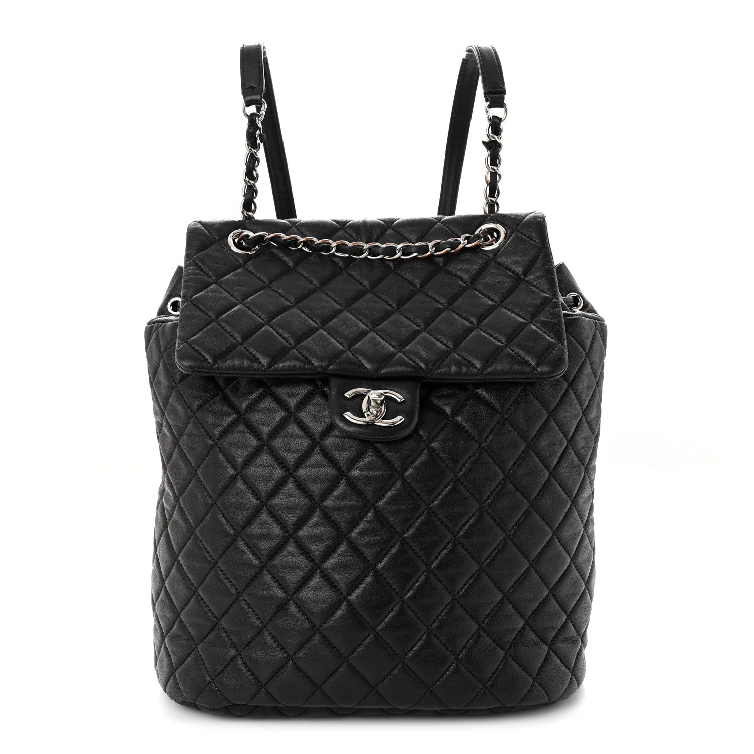 Chanel Calfskin Quilted Large Urban Spirit Backpack Black 1 of 12