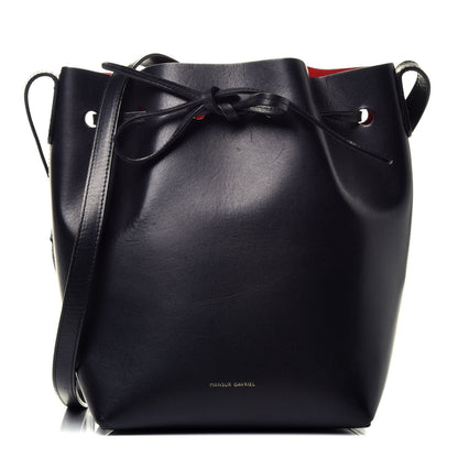Mansur Gavriel Vegetable Tanned Calfskin Mini Mini Bucket Bag Black Flamma 1 of 8
