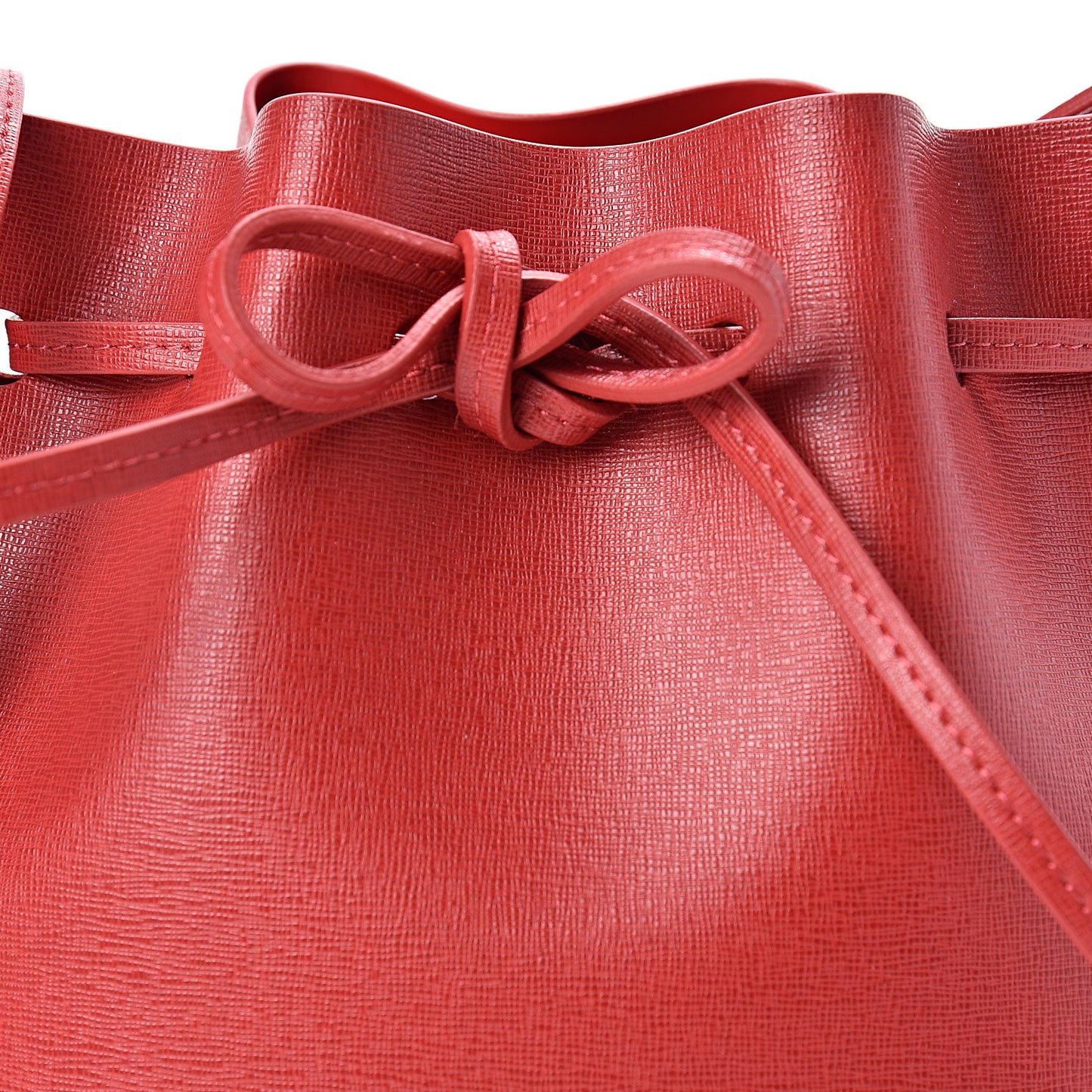 Saffiano Mini Bucket Bag Flamma