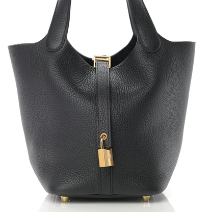 Hermes Taurillon Clemence Picotin Lock 18 PM Black 8 of 11