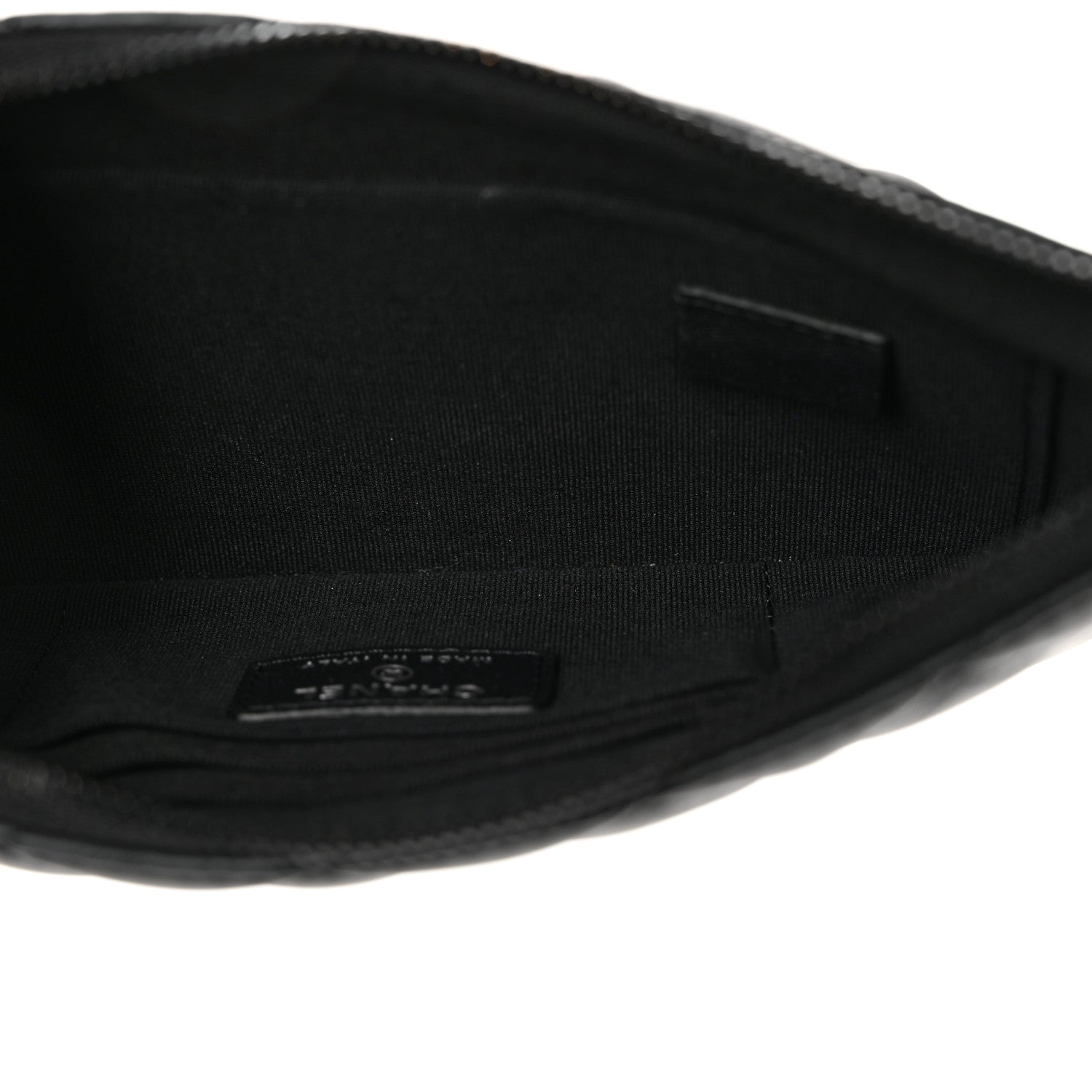 Chanel Lambskin Quilted Cosmetic Case So Black 5 of 7