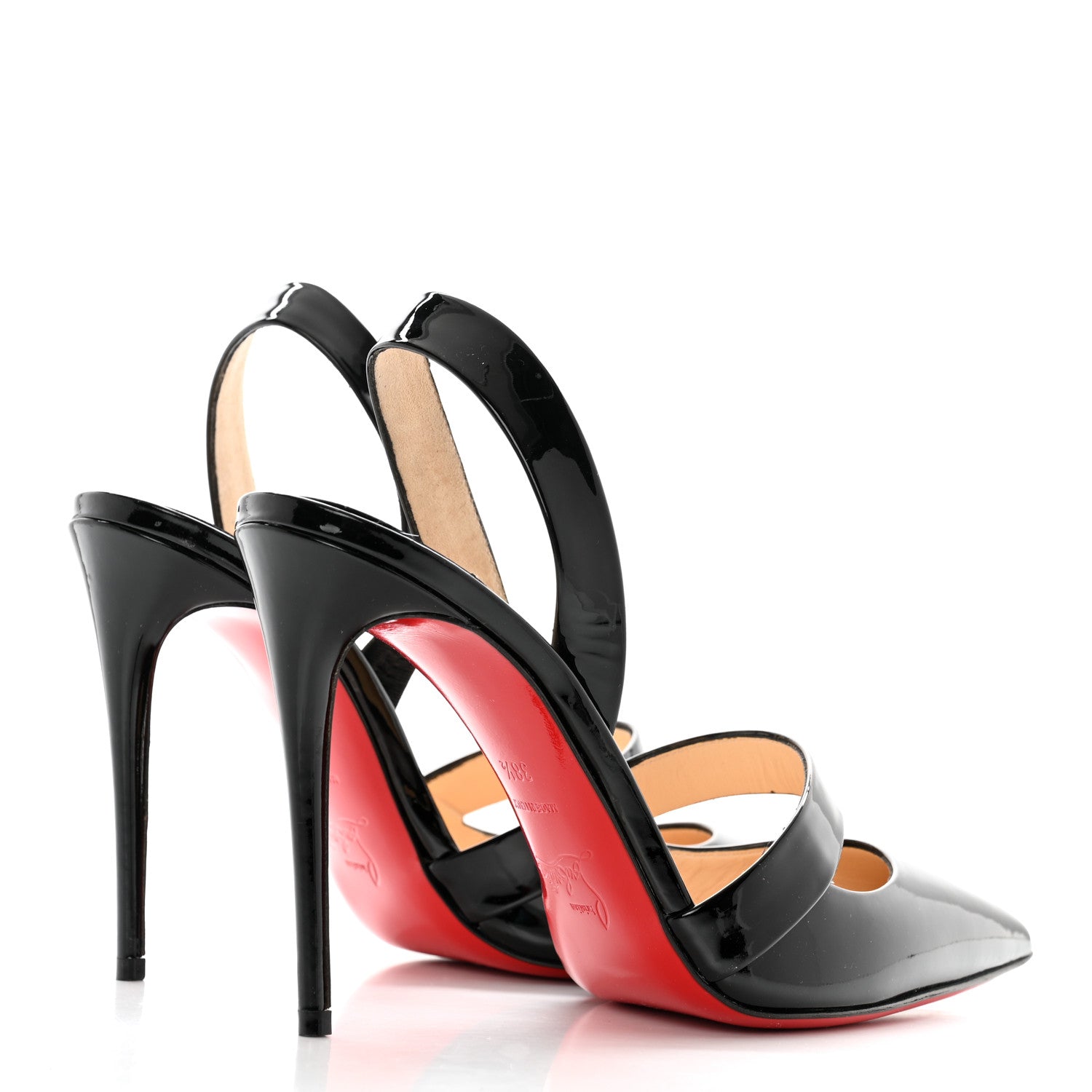Christian Louboutin Patent Actina 100 Pumps 38.5 Black 4 of 12