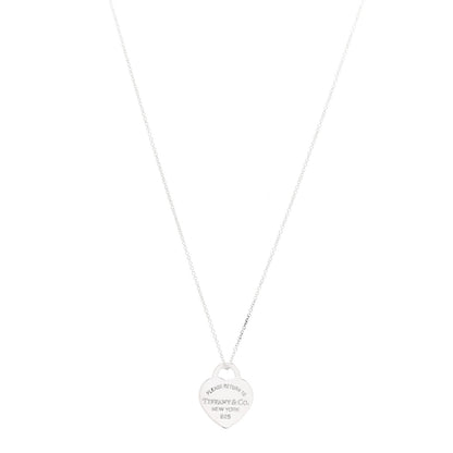 Tiffany Sterling Silver Small Return to Tiffany Heart Pendant Necklace 1 of 6