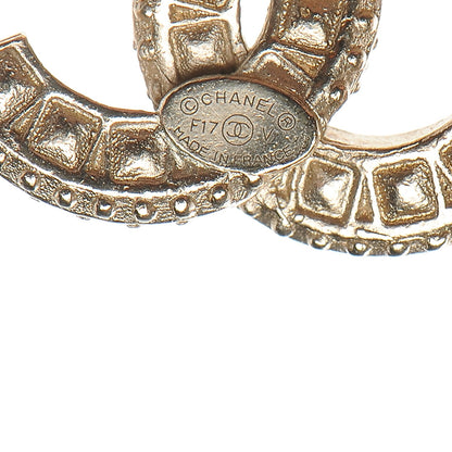 Chanel Crystal CC Earrings Gold 4 of 5
