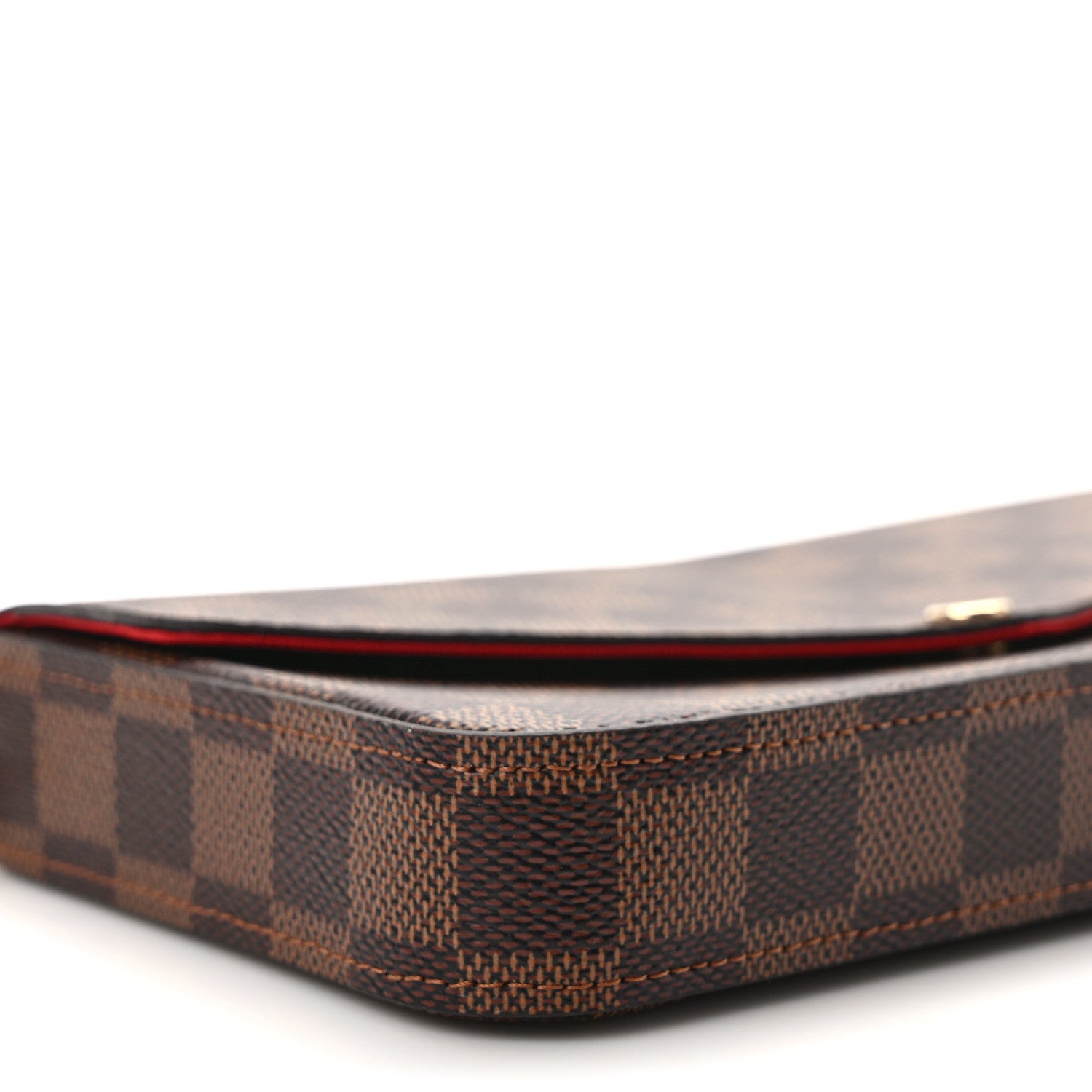 Louis Vuitton Damier Ebene Pochette Felicie Chain Wallet 8 of 10