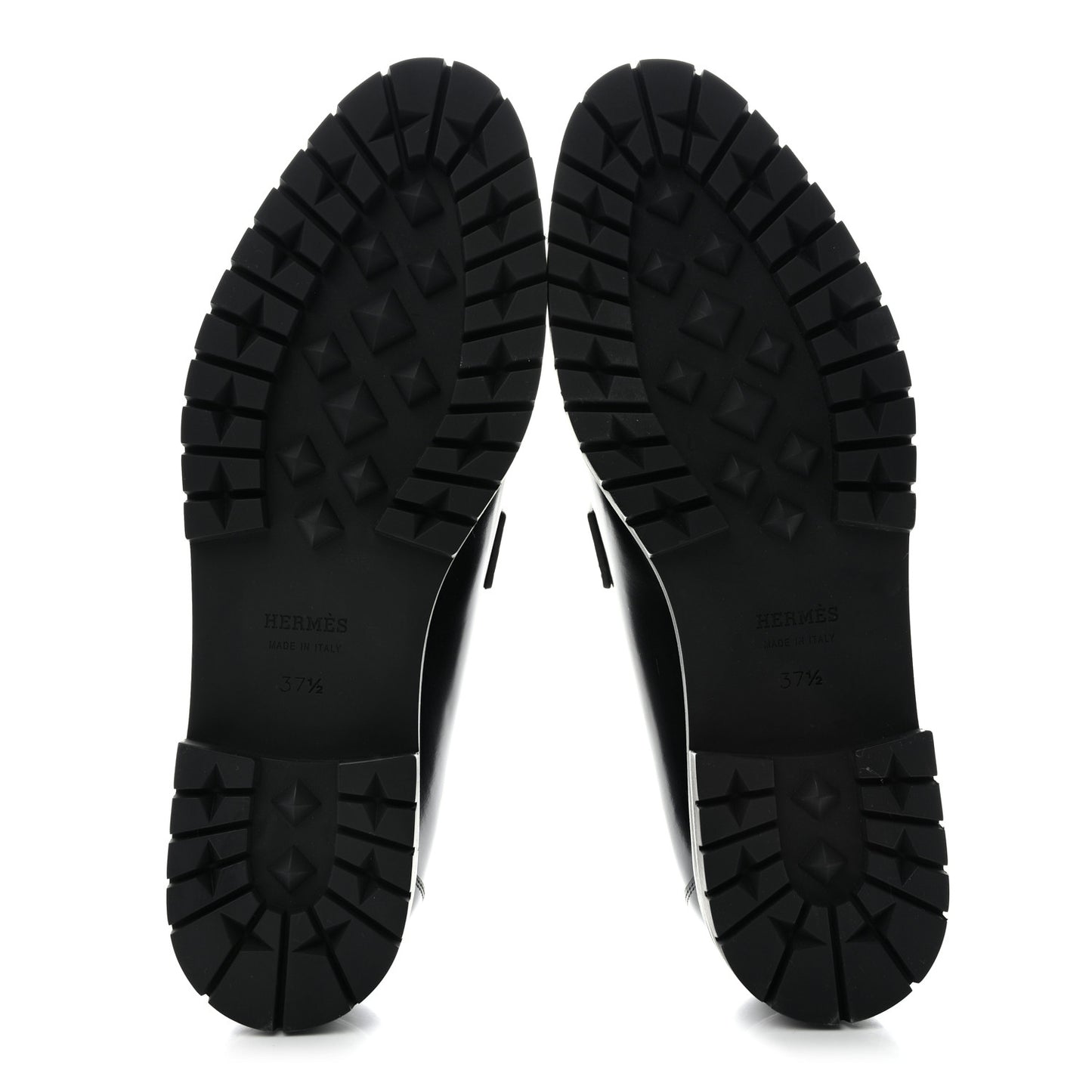 Calfskin Womens Faubourg Loafers 37.5 Black