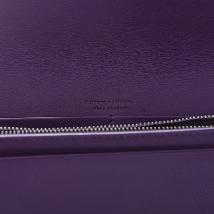 Bottega Veneta Nappa Intrecciato Embroidered Continental Wallet on Chain Mona Lisa Atlantic 6 of 9