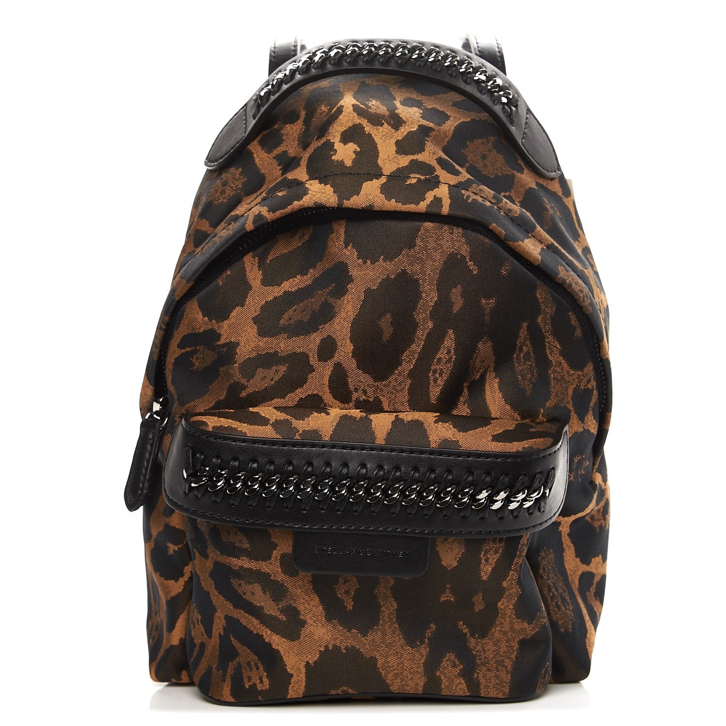 Nylon Eco Alter Nappa Leopard Print Mini Falabella GO Backpack Brown