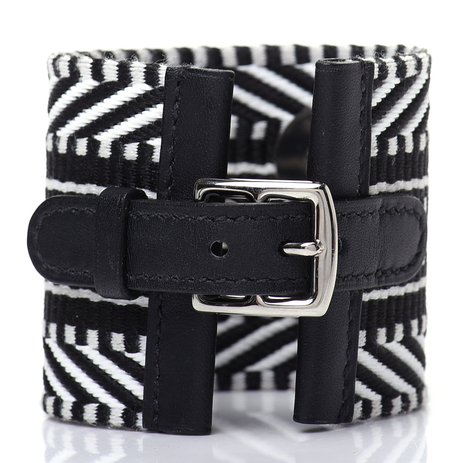 Hermes Toile Sombrero CDC Bracelet T1 Ecru Black 3 of 5