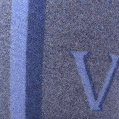 Louis Vuitton Wool Cashmere Cushion Pillow Blue Gray 6 of 6