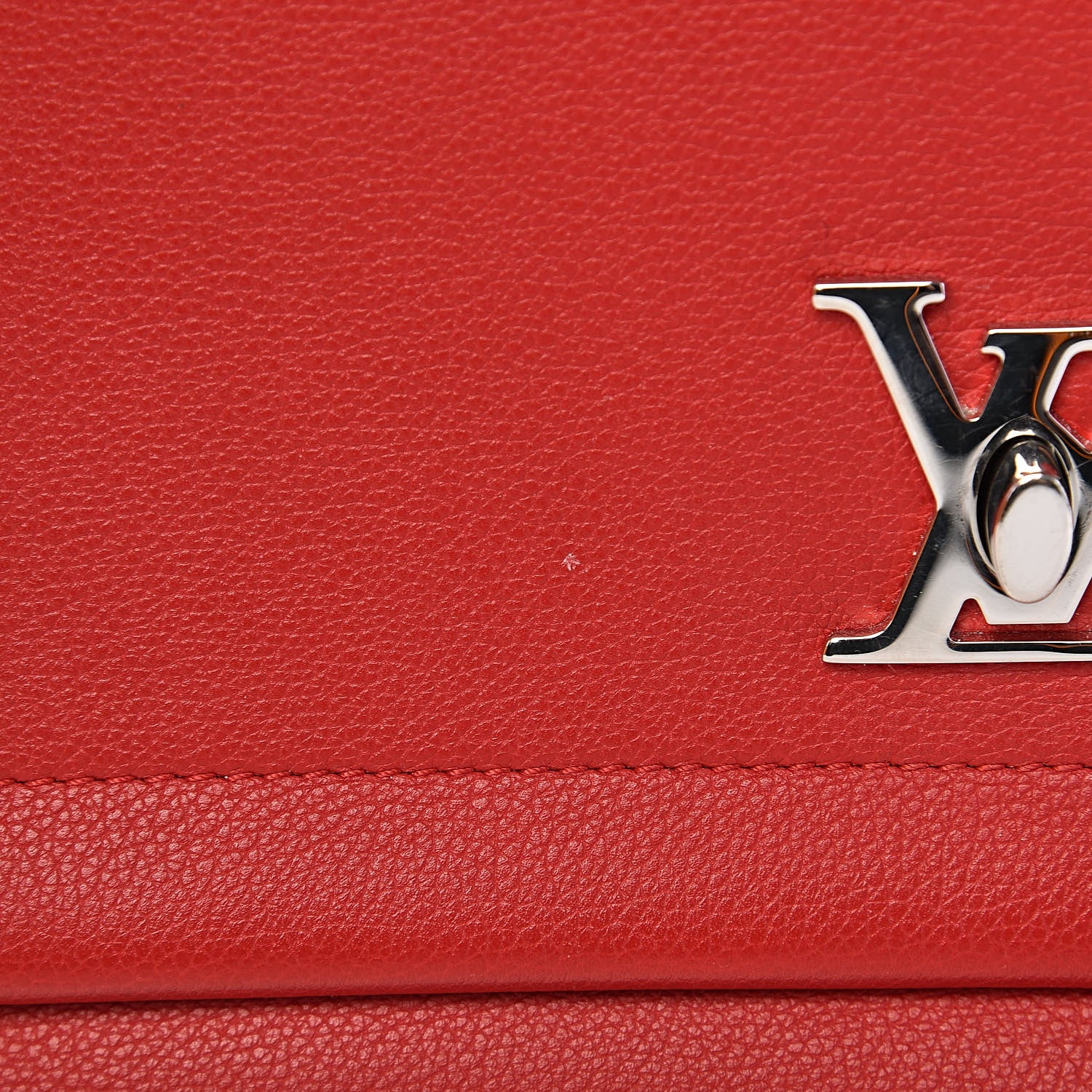 Louis Vuitton Soft Calfskin Lockme II Top Handle Rubis 7 of 14