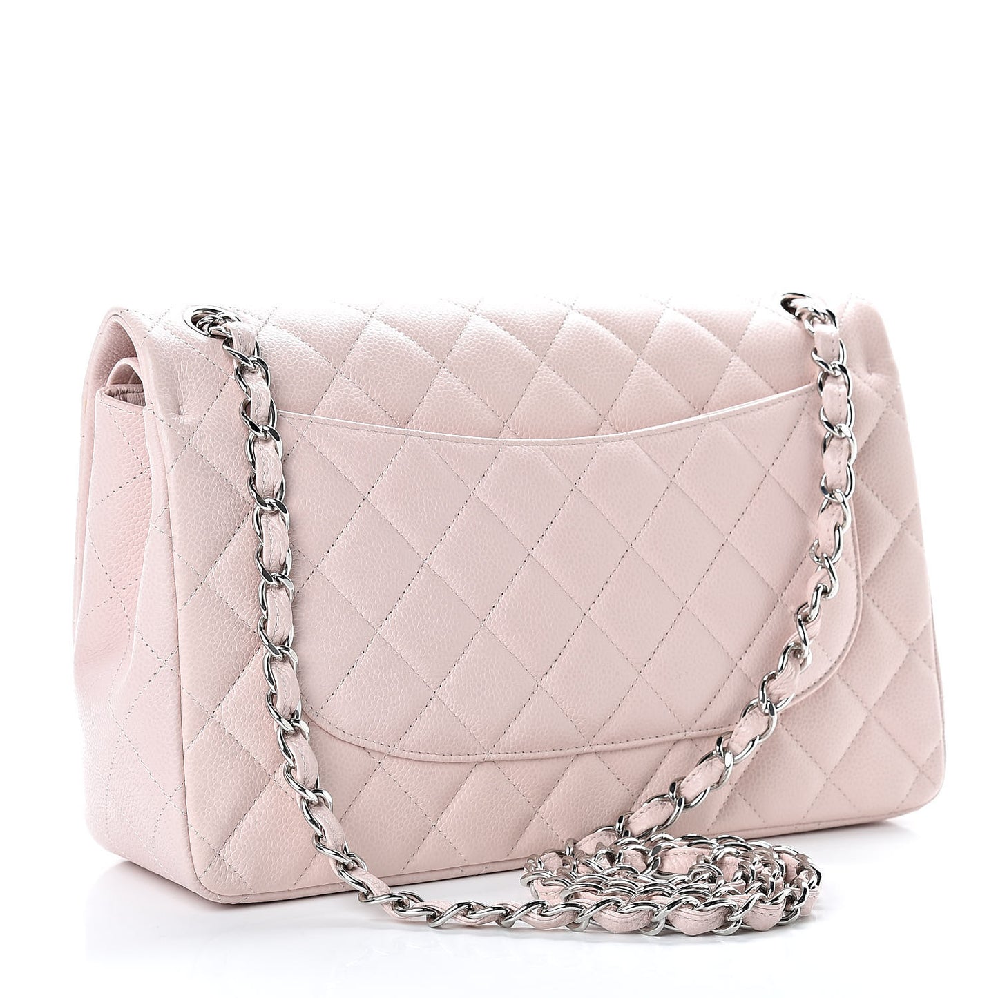 Caviar Quilted Jumbo Double Flap Pink