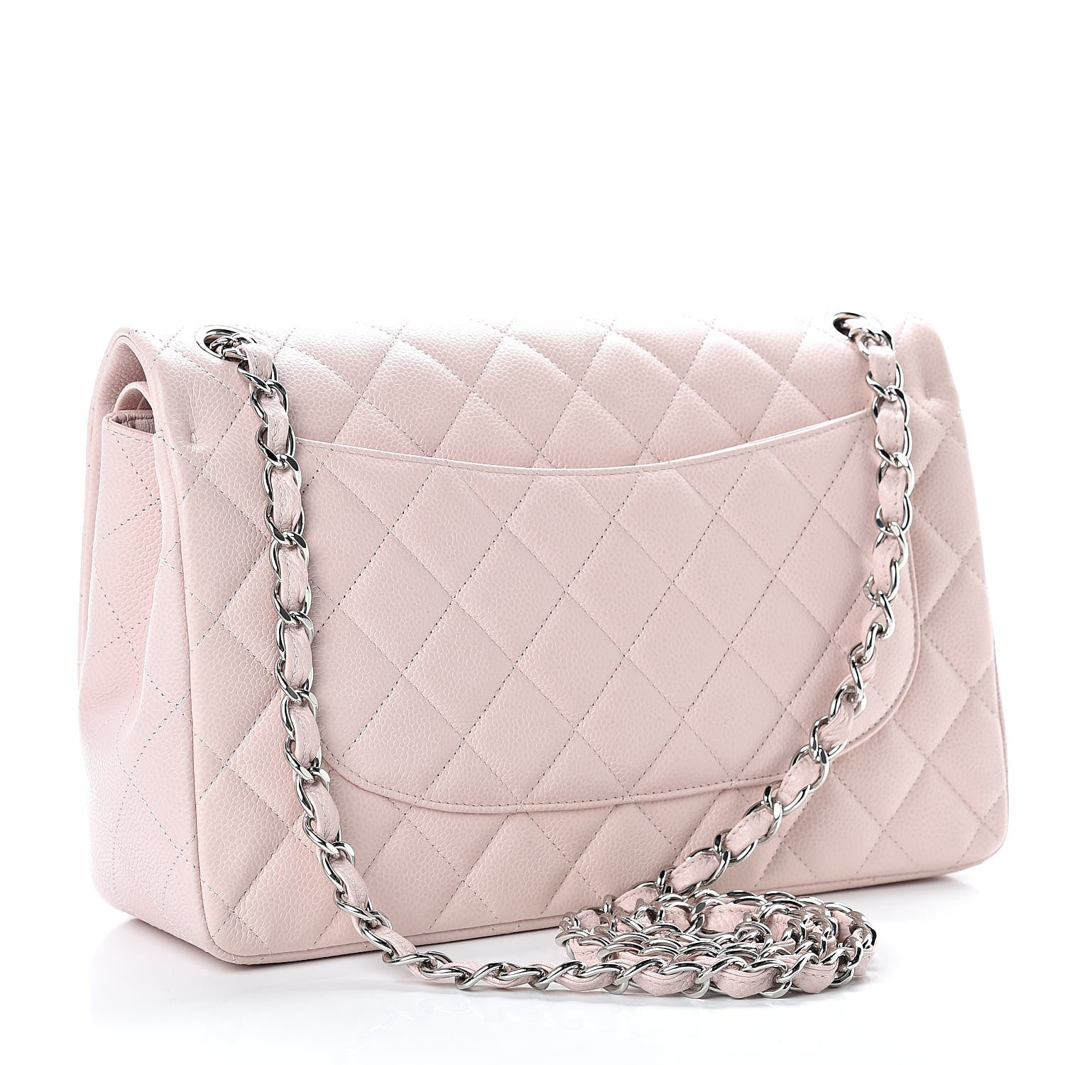 Chanel Caviar Quilted Jumbo Double Flap Pink 3 of 10