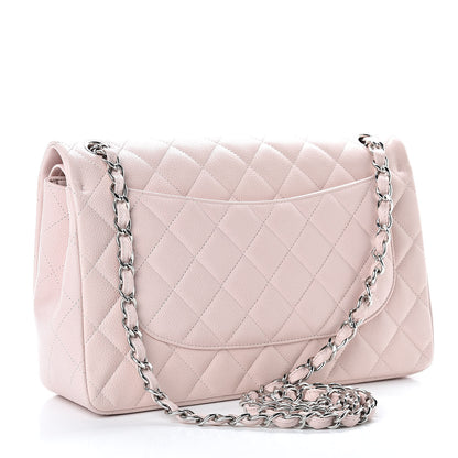 Chanel Caviar Quilted Jumbo Double Flap Pink 3 of 10