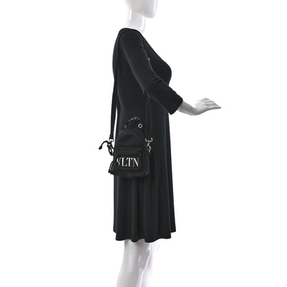 Valentino Garavani Nylon VLTN Print Mini Backpack Black White 2 of 8