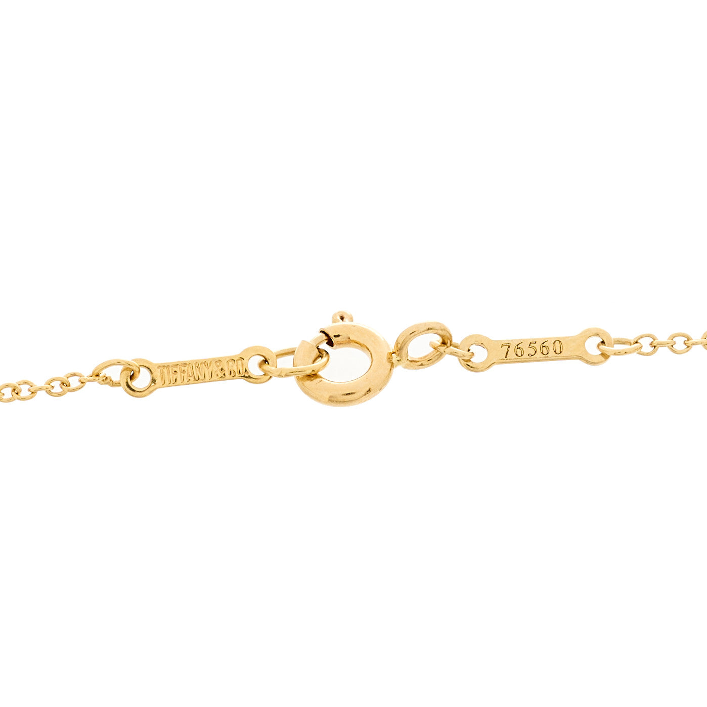 Tiffany 18K Yellow Gold Diamond .30ctw Elsa Peretti Diamonds by the Yard Station Bracelet 3 of 5