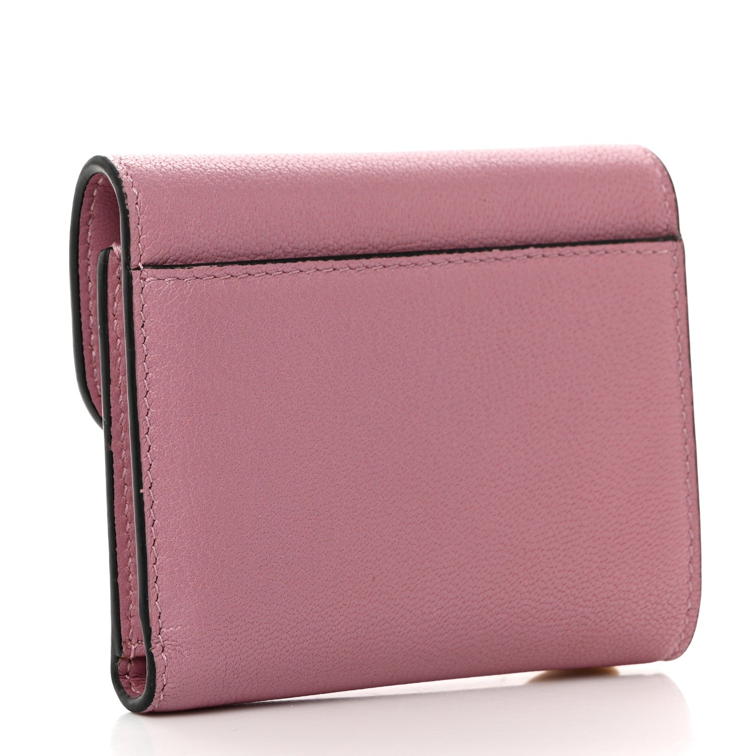 Christian Dior Goatskin Saddle Lotus Wallet Pink 1427026