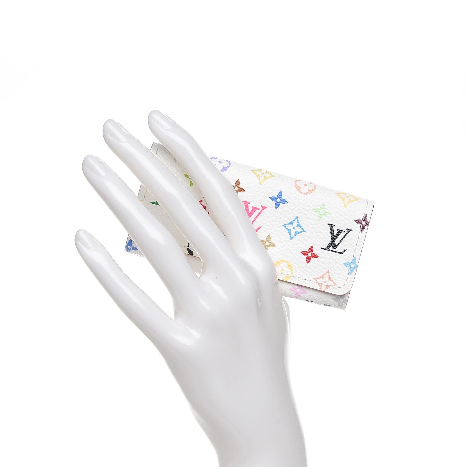 Louis Vuitton Monogram Multicolor Multicles 4 Key Holder White Litchi 2 of 7