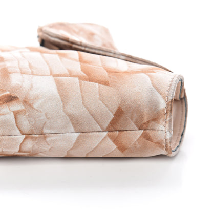 Alexander McQueen Silk Lace Ruffle Printed Small De Manta Clutch Blush 7 of 10