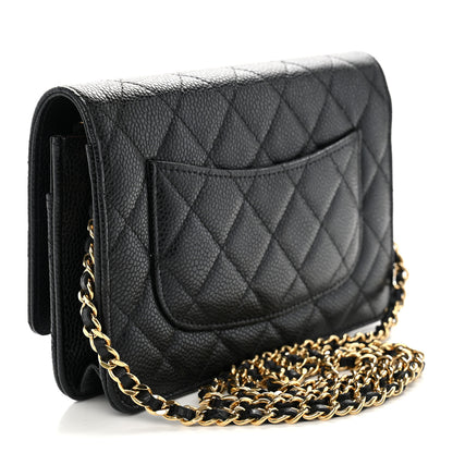 Chanel Caviar Quilted Wallet on Chain WOC Black 3 of 13