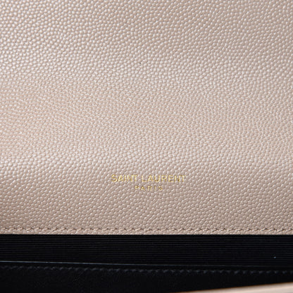 Saint Laurent Grain De Poudre Small Monogram Kate Satchel Dark Beige 9 of 10