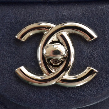 Chanel Lambskin Quilted East West Flap Bijoux Chain Navy Blue 5 of 9
