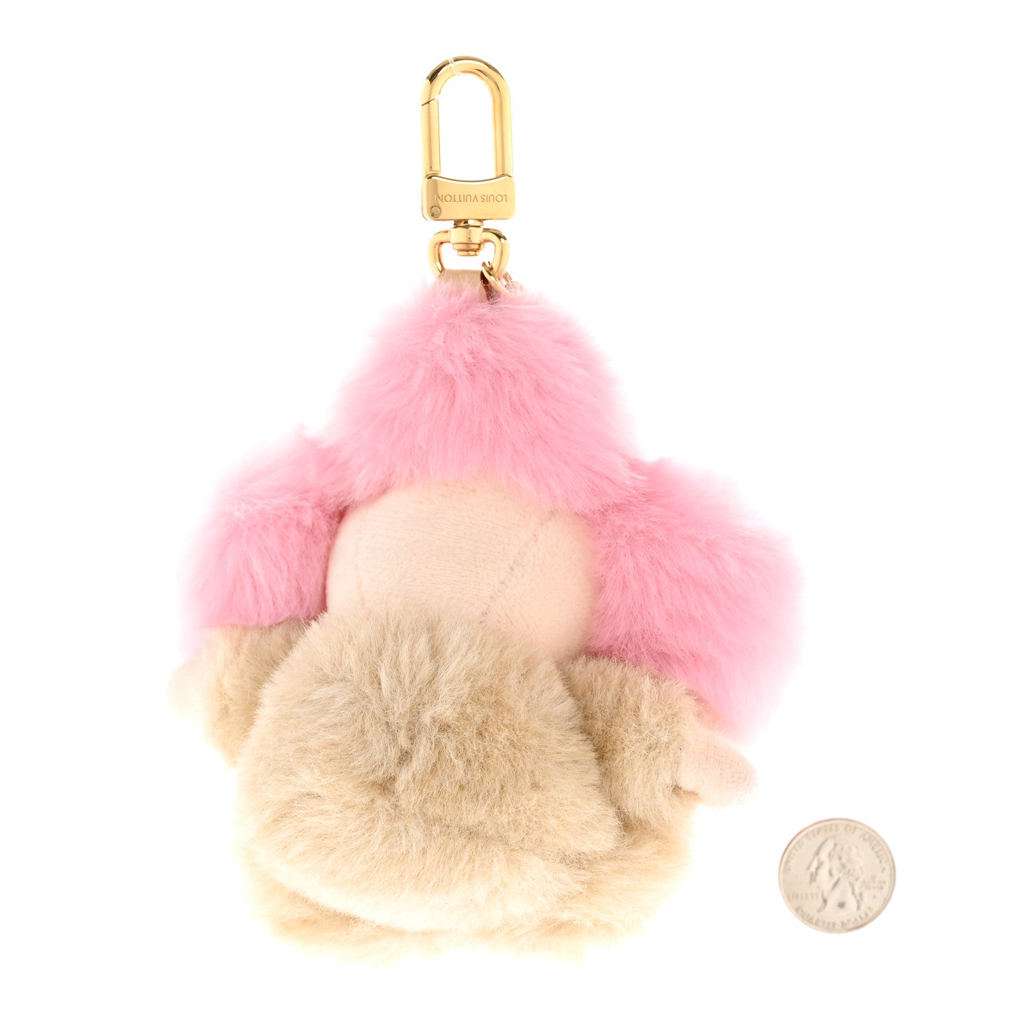 Louis Vuitton Fox Fur My Vivienne Bag Charm Pink 2 of 5