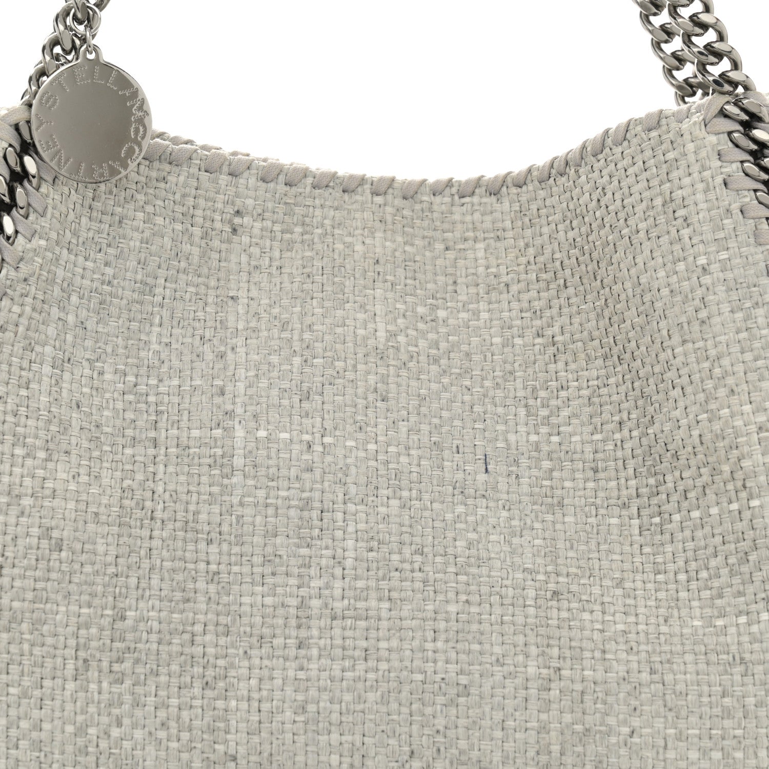 Stella McCartney Woven Raffia Falabella Tote Bag Black 8 of 10