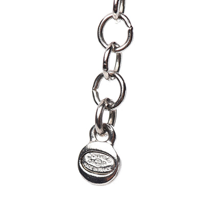 Chanel Crystal Star CC Long Necklace Silver 4 of 5