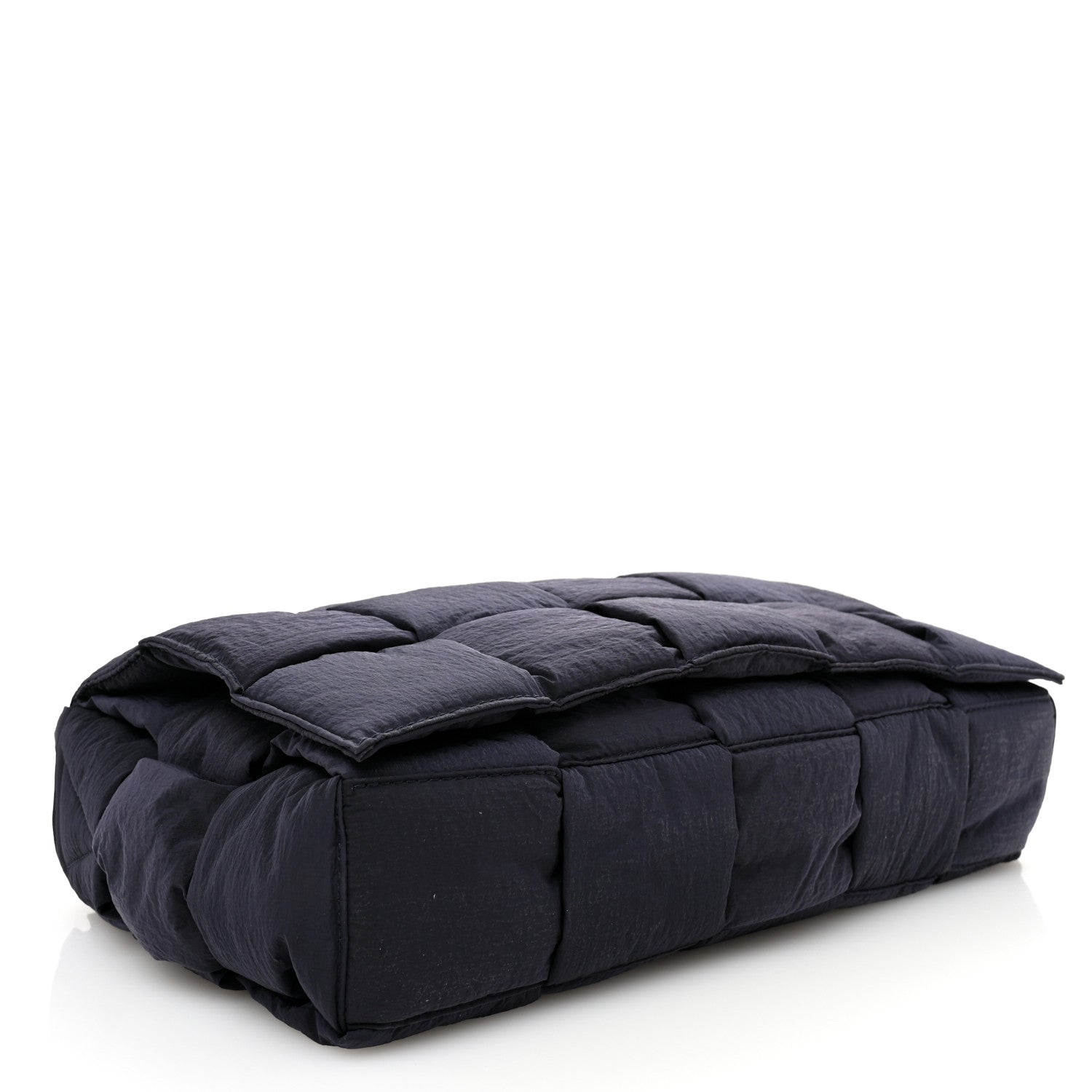 Bottega Veneta Nylon Intrecciato Padded Tech Maxi Cassette Bag Navy Blue 4 of 10