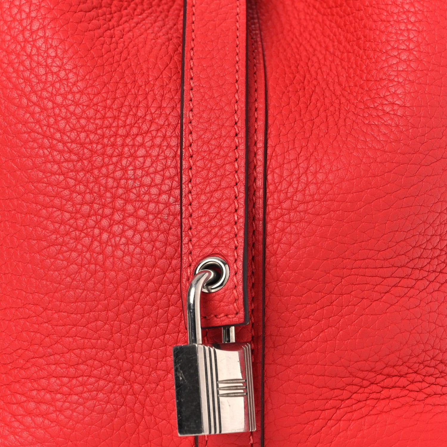 Hermes Taurillon Clemence Picotin Lock 18 PM Rouge Tomate 8 of 11