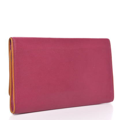 Saint Laurent Goatskin Colorblock Belle De Jour Clutch Fuchsia 3 of 15