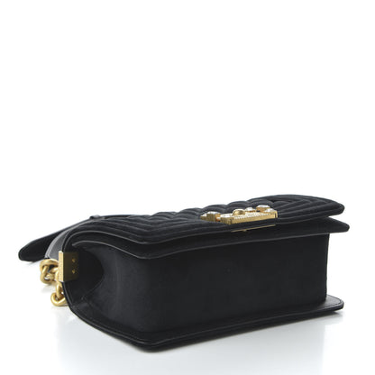 Chanel Velvet Strass Quilted Small Boy Flap Black 4 of 10