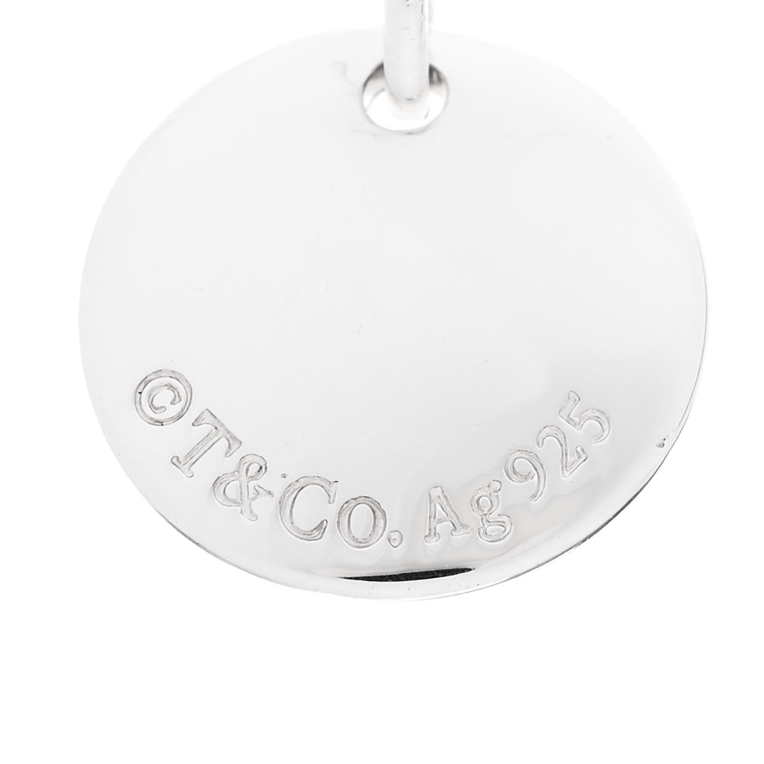 Tiffany Sterling Silver Letter A Disc Charm 4 of 4