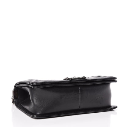 Chanel Calfskin Double Stitch Medium Boy Flap Black 4 of 13