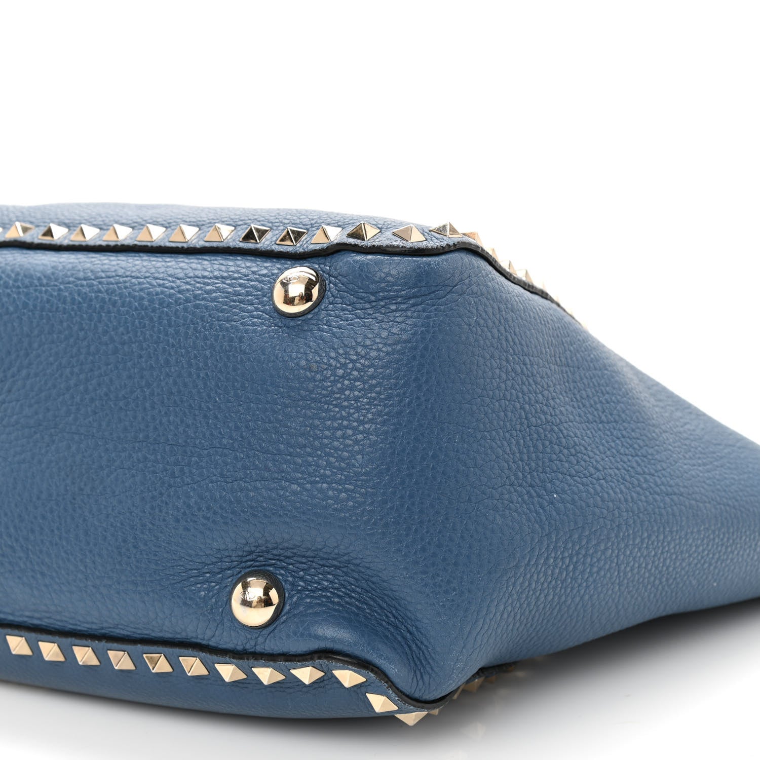 Valentino Garavani Pebbled Calfskin Medium Rockstud Tote Indaco 9 of 11