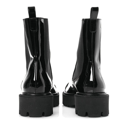 Chanel Patent Cap Toe Short Boots 38.5 Black 6 of 12