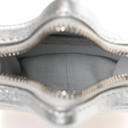 Chanel Metallic Lambskin Walk Of Fame Star Clip On Coin Purse Silver 6 of 9