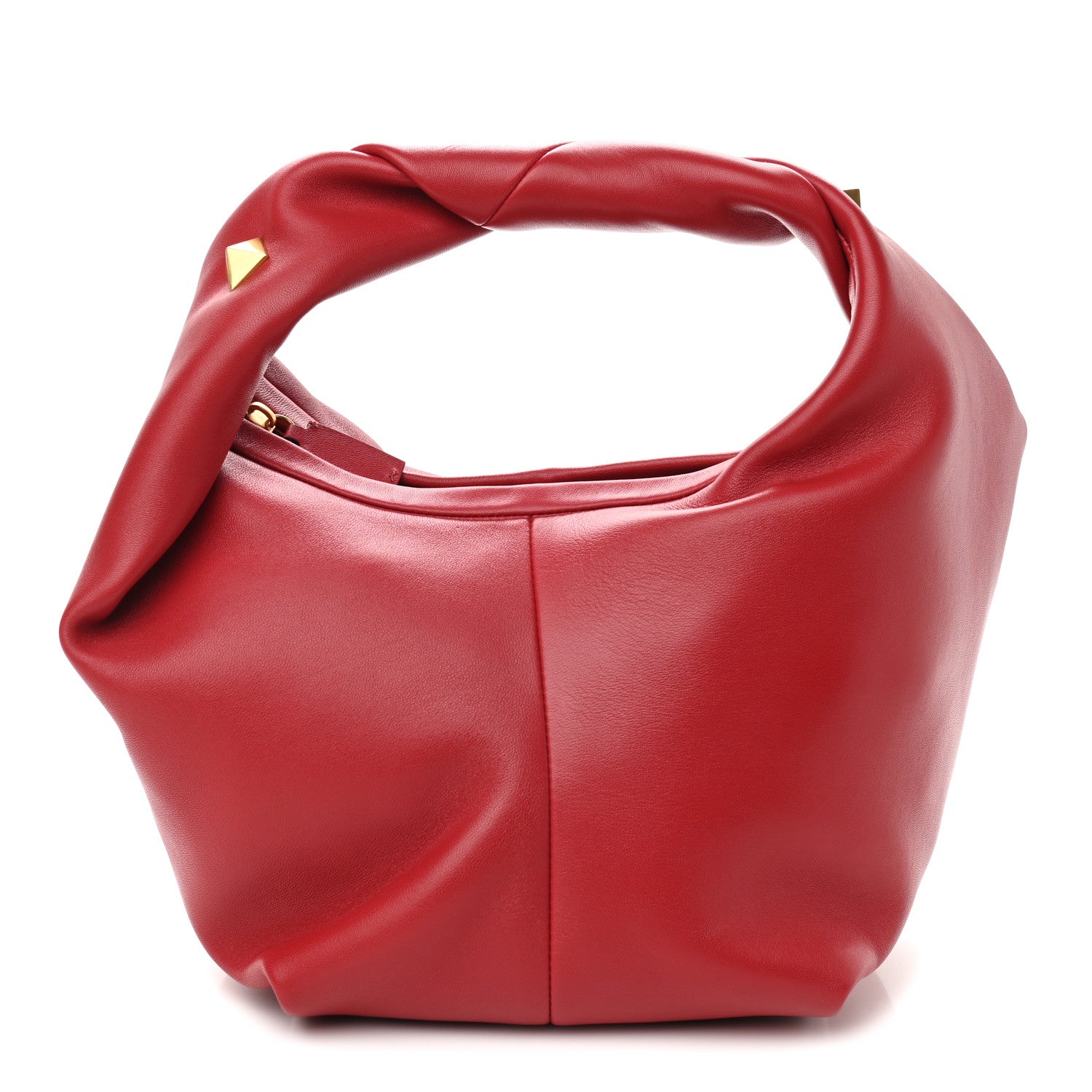 Valentino Garavani Nappa Small Roman Stud Hobo Rosso Valentino 1 of 8
