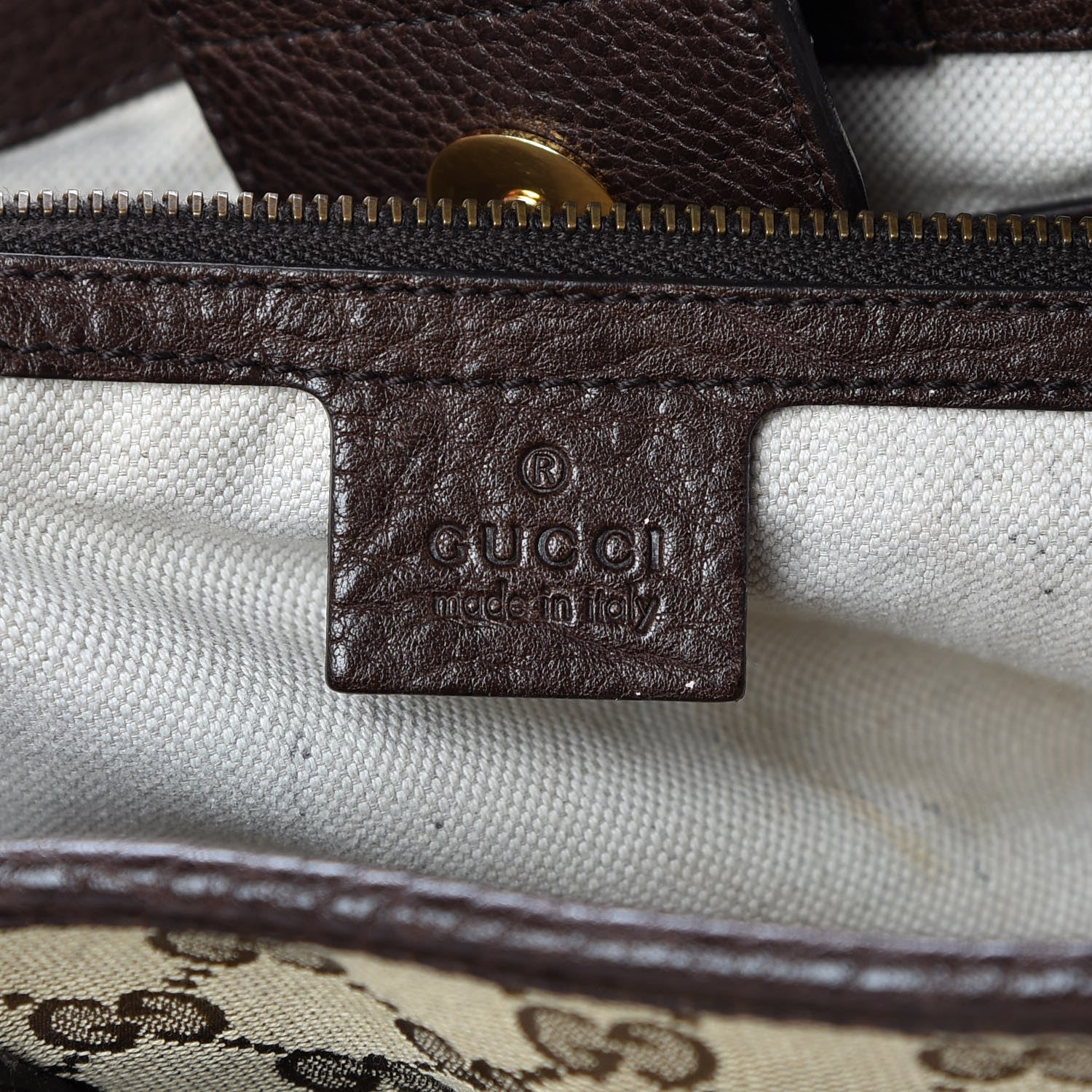 Gucci Monogram Medium GG Running Tote Dark Brown 6 of 11