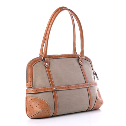 Gucci Canvas Web GG Reins Shoulder Bag Cognac 2 of 4