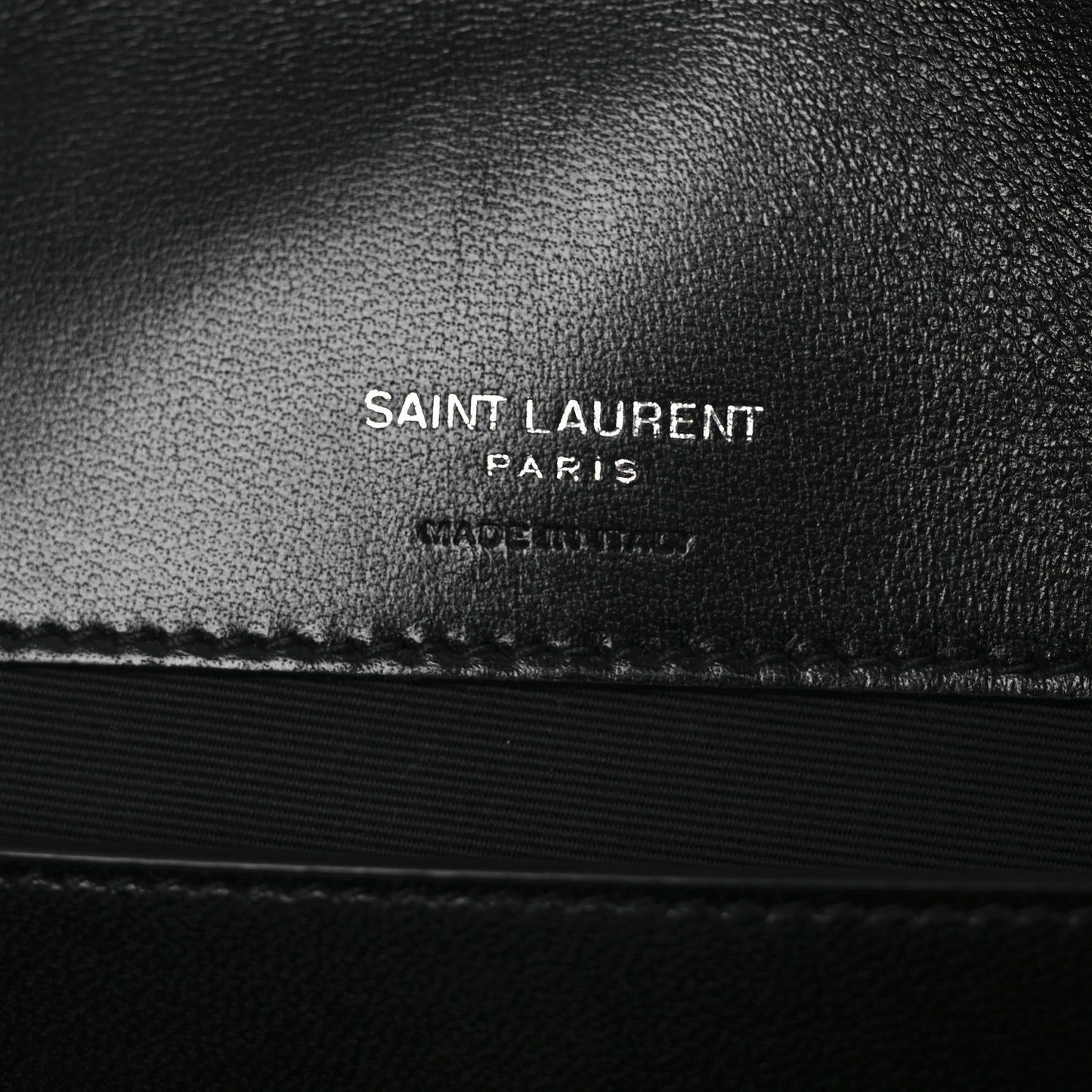 Lambskin Chevron Quilted Small Loulou Black