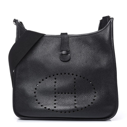 Hermes Taurillon Clemence Evelyne III GM Black 1 of 10