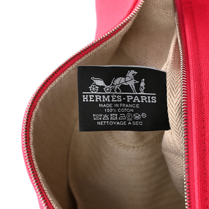 Hermes Canvas Large Bride-A-Brac Pouch Hibiscus 6 of 6