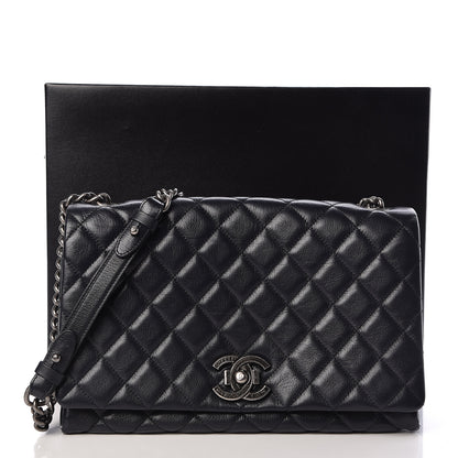 Chanel Goatskin Quilted Large City Rock Flap Navy 11 of 11